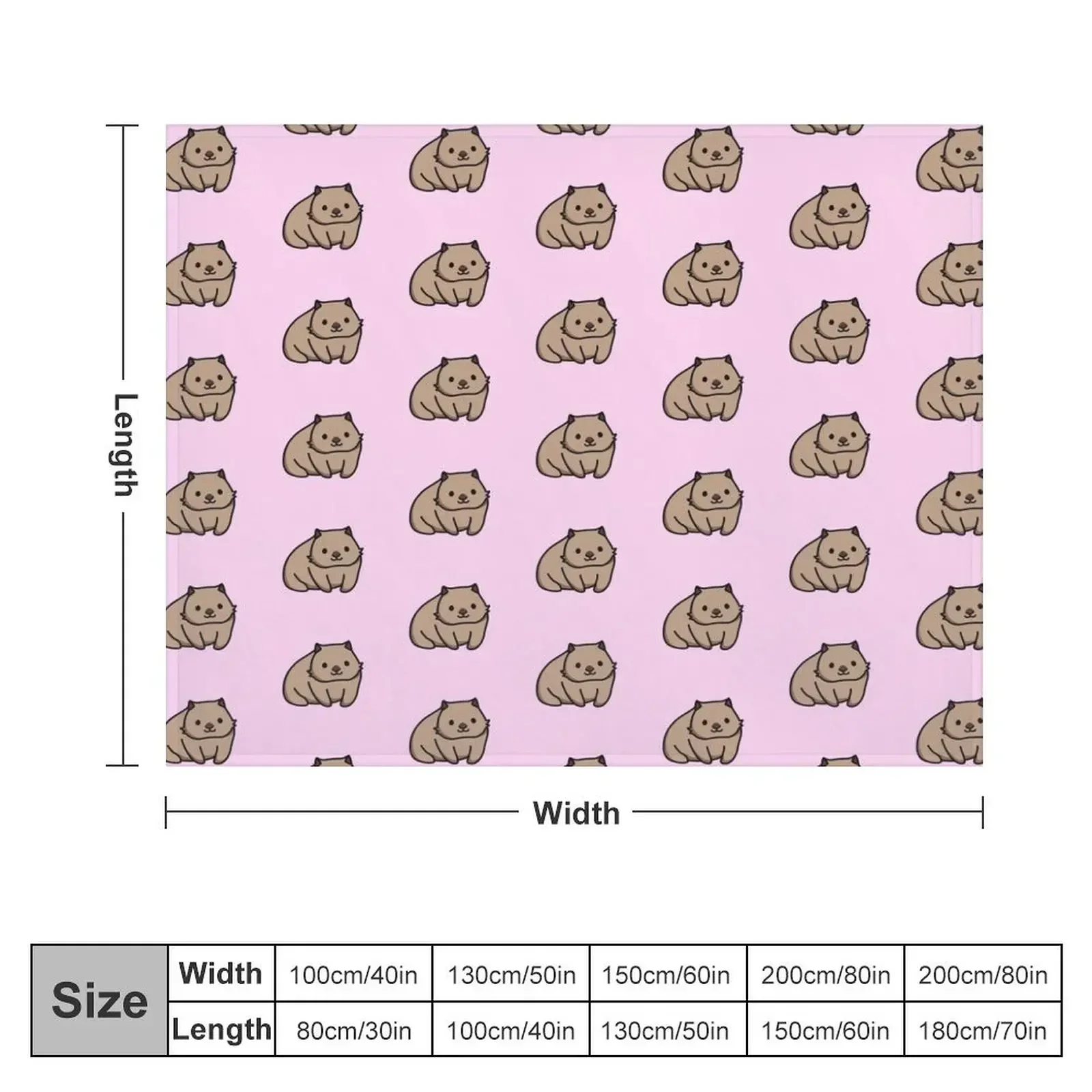 Wombat Throw Blanket Flannel Fabric Luxury Thicken Blankets 2