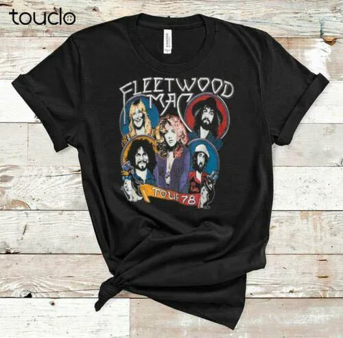 Fleetwood Mac 1978 Tour T-Shirt Vintage Gift For Men Women Funny Tee Unisex Custom Aldult Teen Unisex Digital Printing Tee Shirt