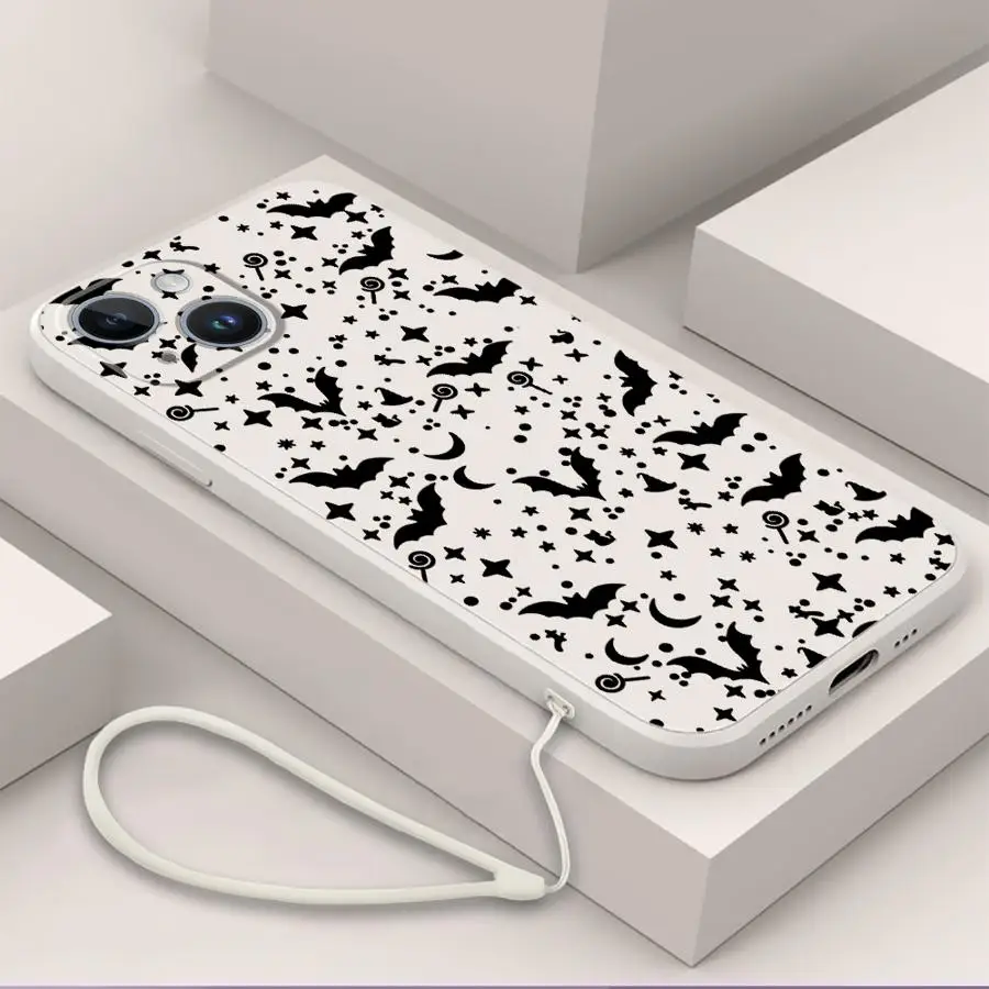 Halloween Bat Motif Soft Phone Case Cover