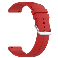 Premium Silicone Replacement Strap for Smartwatches - Versatile 22mm/20mm Band for Ultimate Comfort and Style (Red)