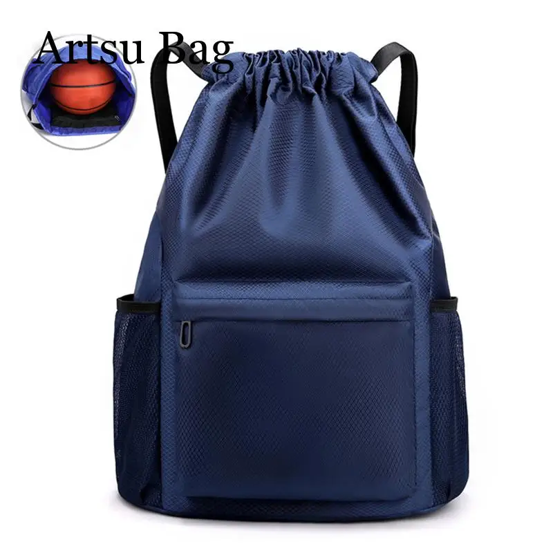 Football Bag Women Men Drawstring Backpack School Casual Fitness Gym Bag Fashion String Knapsack Outdoor Sport Swimming Bags