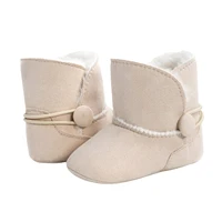 Baby Winter Snow Boot, Solid Color Fleece Lining Thick Boot with Nonslip Rubber Sole for Toddler Girls, Boys, 0-18 Months 3