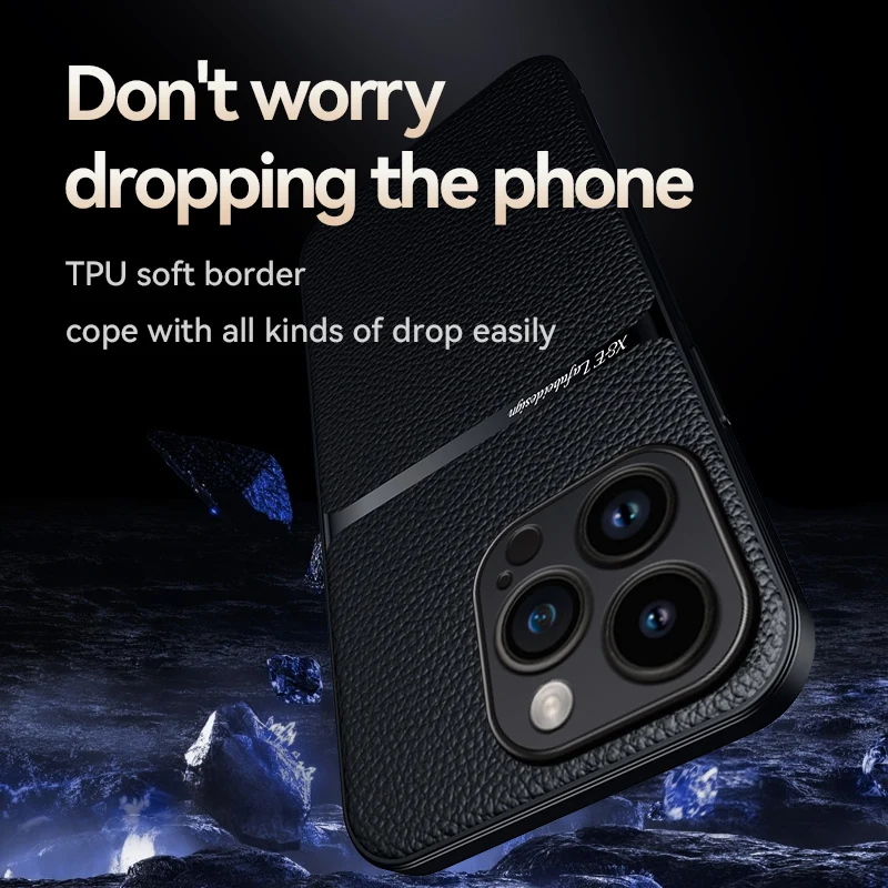 Luxury Leather Soft Cover Phone Case - Elegant Design