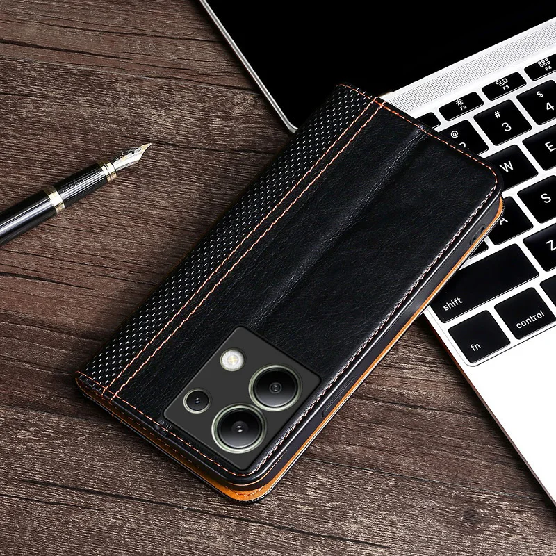 Premium Flip Magnetic Wallet Book Cover - Universal Smartphone Case