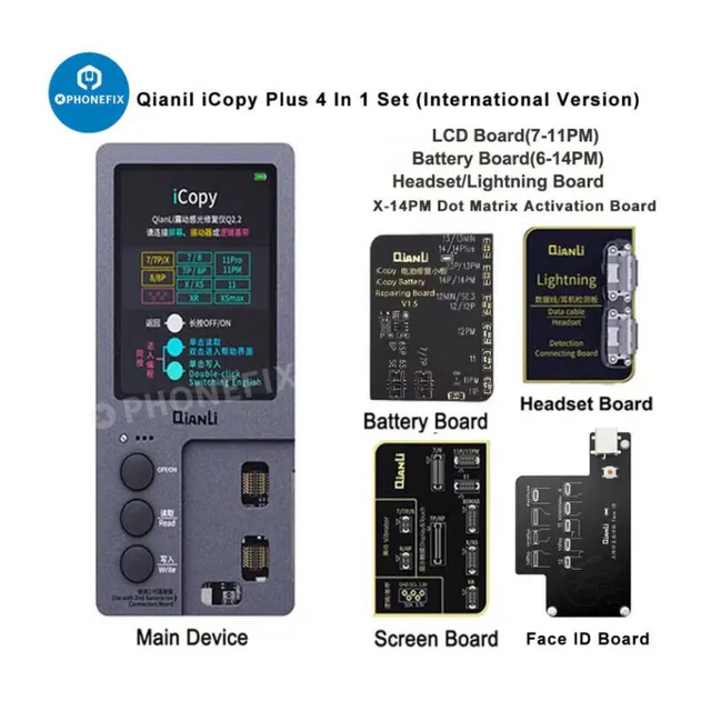Qianli iCopy Plus 2.2 Programmer True Tone Board Face ID Battery 