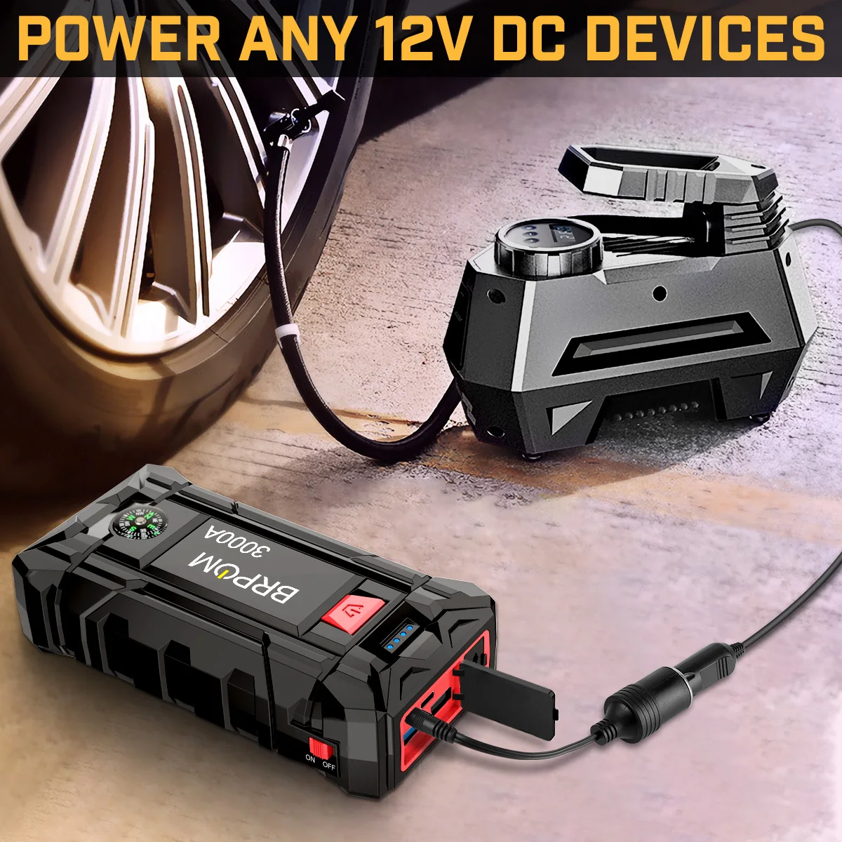 Power Bank 3000A Jump Starter Portable Charger Car Booster 12V Auto Starting Device Emergency Car Battery Starter