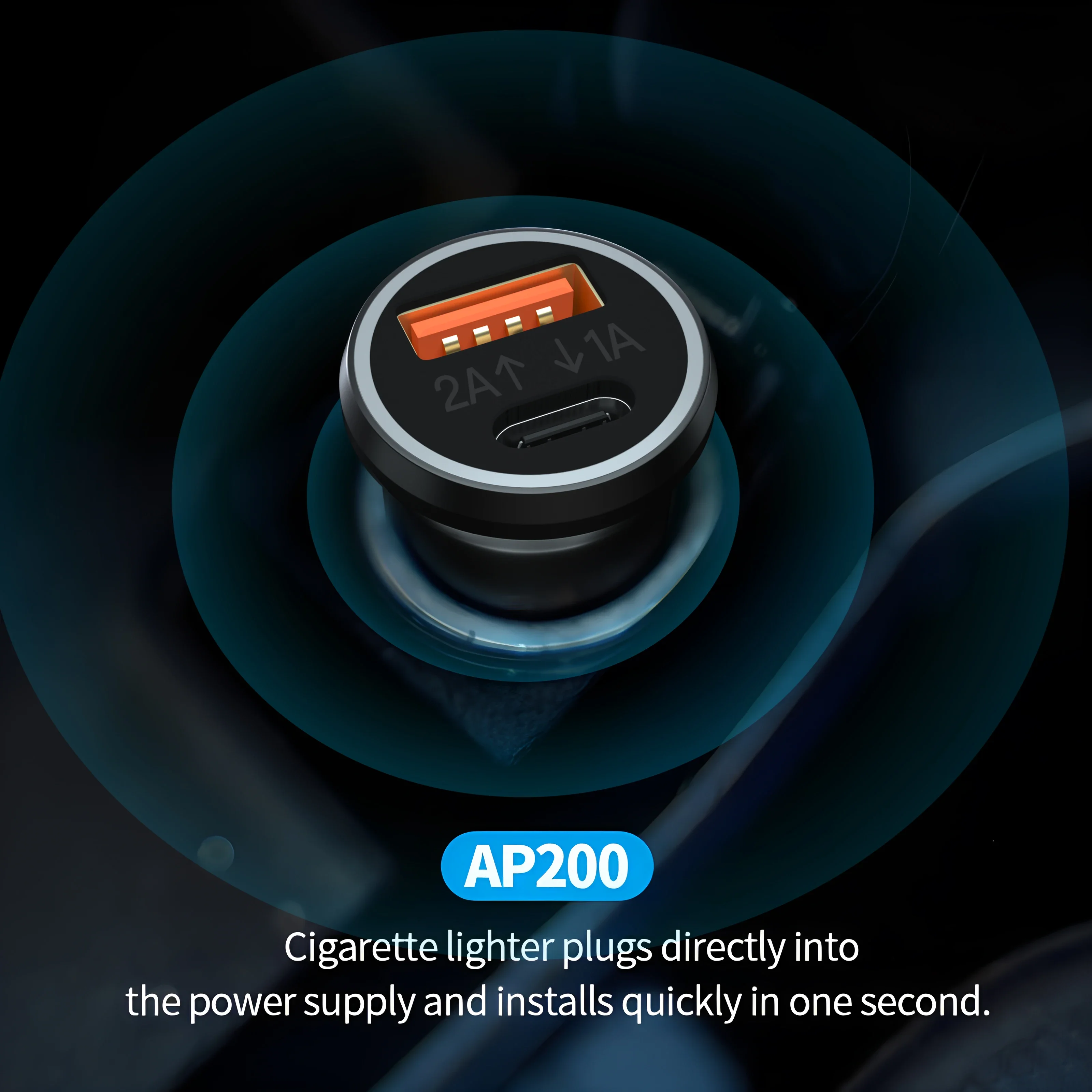 Car Charger USB Type C with GPS Locator 20W