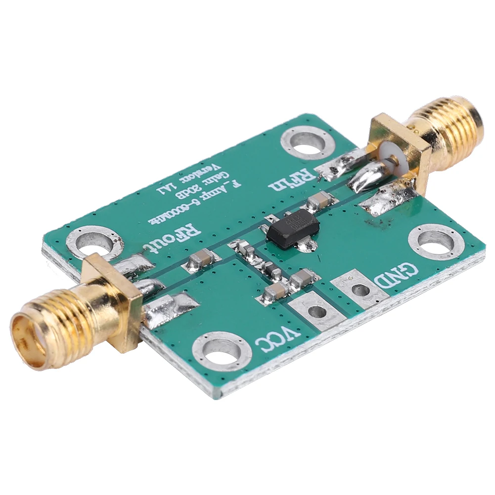 HMC580 LNA 모듈 DC 3.3-5.5V 1-1000MHz RF 광대역 증폭기 이득 20dB 단파 FM 라디오용 무선 주파수 증폭기 모듈