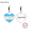 Fit Original Pan Charms Bracelet 925 Sterling Silver Argentine Flag Tea Mate Engrave Letter Bead For Making Women Berloque 2022 3