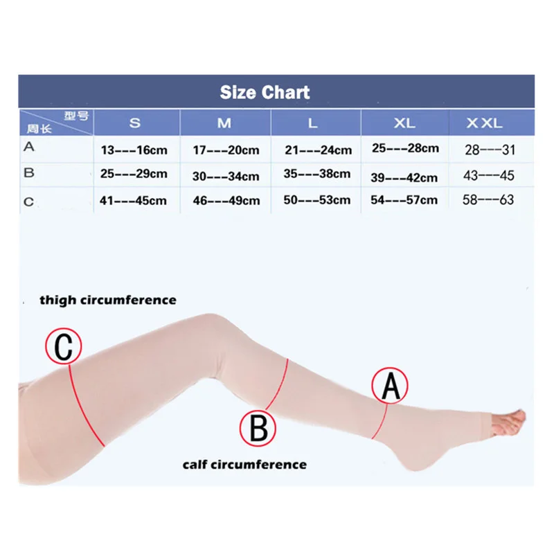 medical Gradient Compression Thigh High Stockings for varices Varicose stretch veins Stovepipe anti-embolism stockings