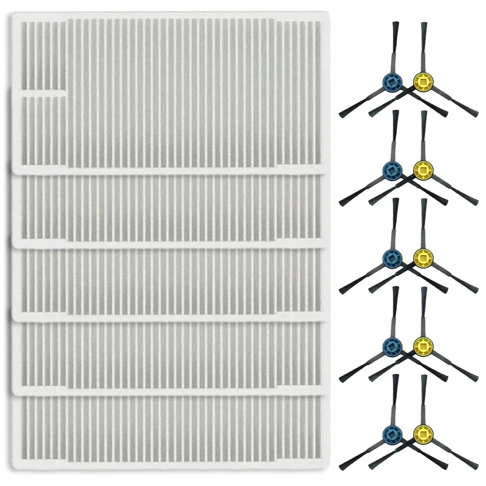 Side Brushes Filters Kit For M9 For Eureka NERE10s E10S For Obode A8 Vacuum Cleaner Spare Replacement Side Brushes Filters