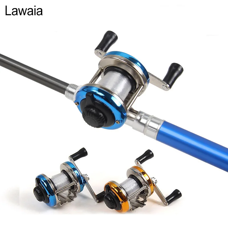 Lawaia Fishing Reel Metal Ice Fishing Reel Micro Lead Mini Drum