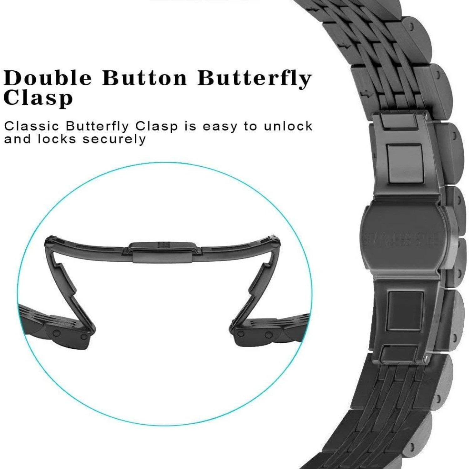 Modern and chic high-quality stainless steel replacement bands for Inspire HR and Inspire-Sleek, stylish metal bracelet wristb