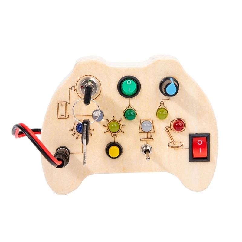 

Плата переключателя Электронная доска BusyBoard Монтессори Busy Cube Светодиодная лампа BusyBoard