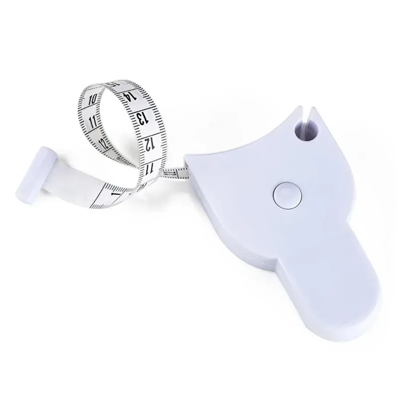 자동 조임 바디 측정 테이프 자 150cm/60인치 재봉/재단/의류 제작용 측정자/미터/필름 (허리, 가슴, 다리용)