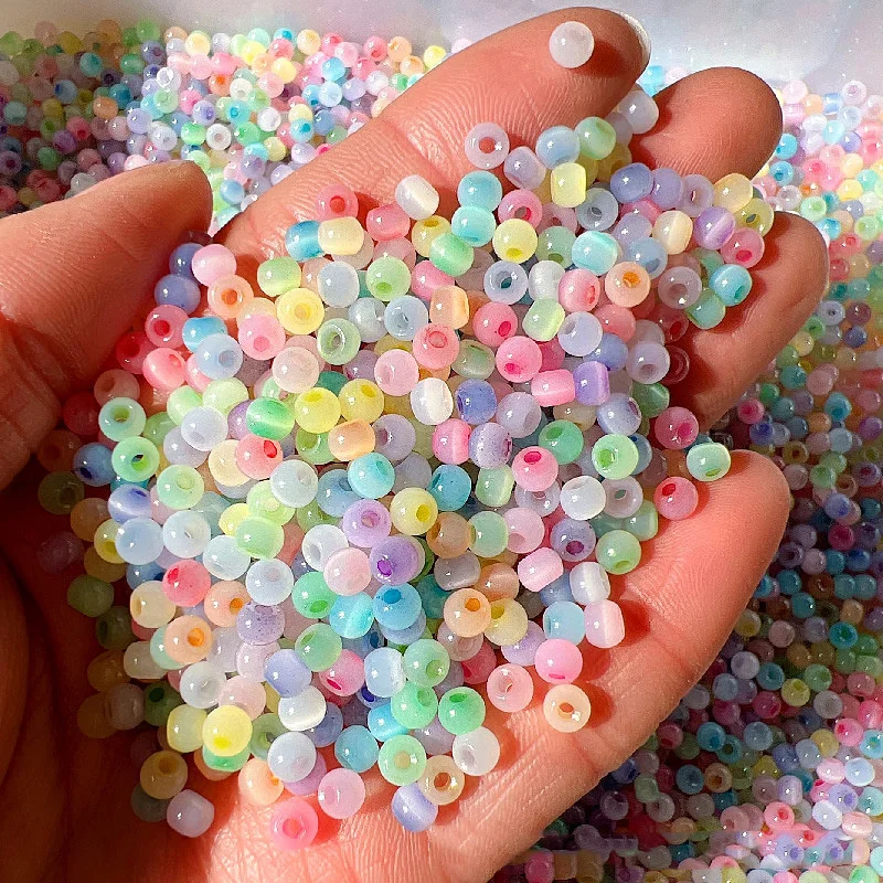 150pcs 4mm Round Cat Eye Crystal Glass Loose Spacer Beads Wholesale Bulk Lot For Jewelry Making Findings DIY Findings calca 24in x 328ft 61cm x 100m uv dtf transfer film b roll crystal label transfer film positioning film bulk wholesale