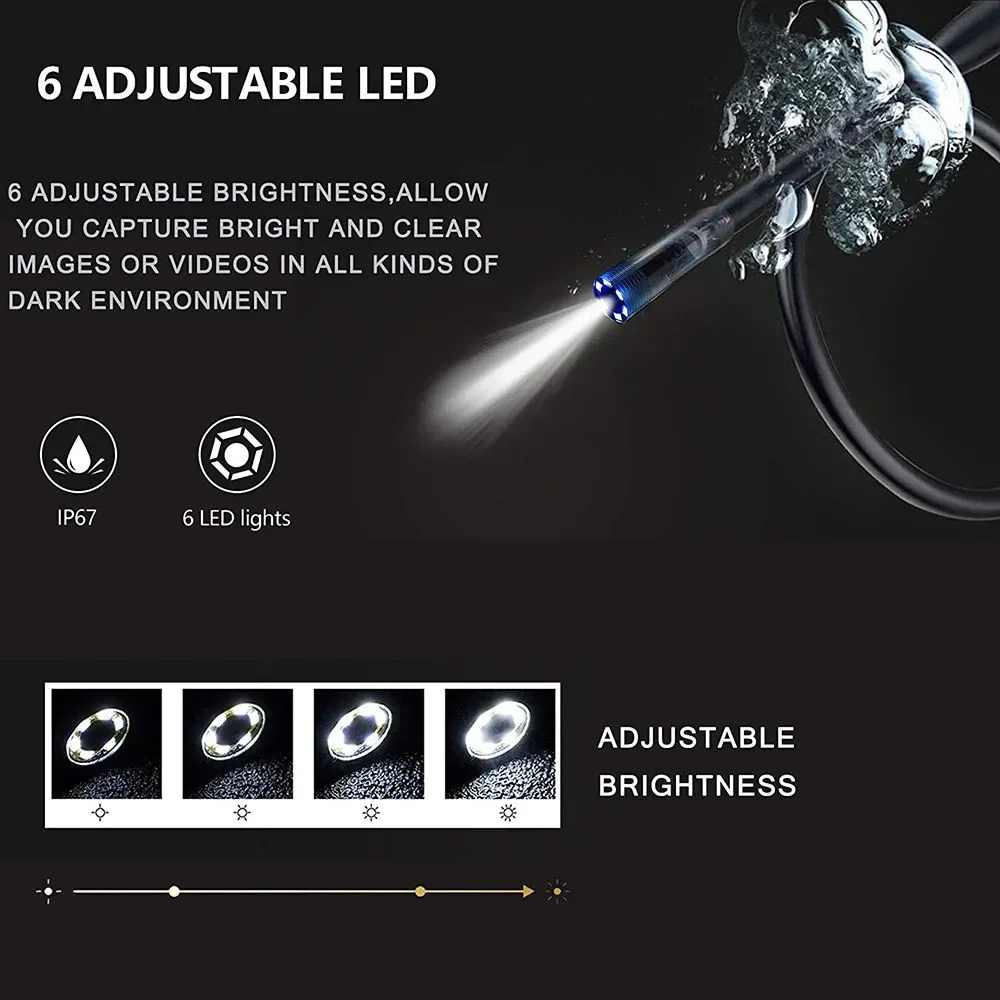 Inspection Camera Endoscope Flexible IP67 Waterproof Micro USB For Android PC Notebook