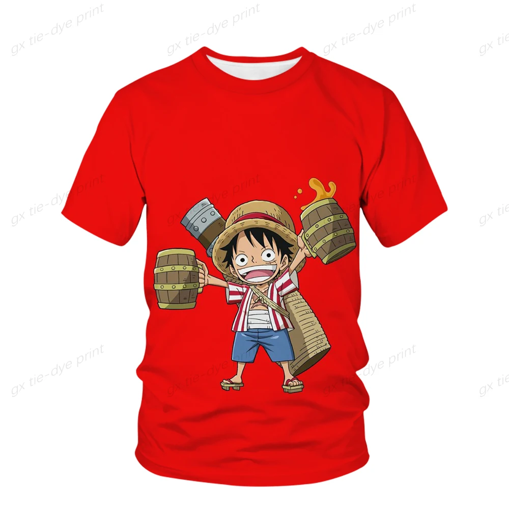 Monkey D Luffy Costume for Kids: Youth Luffy One Piece Shirt 