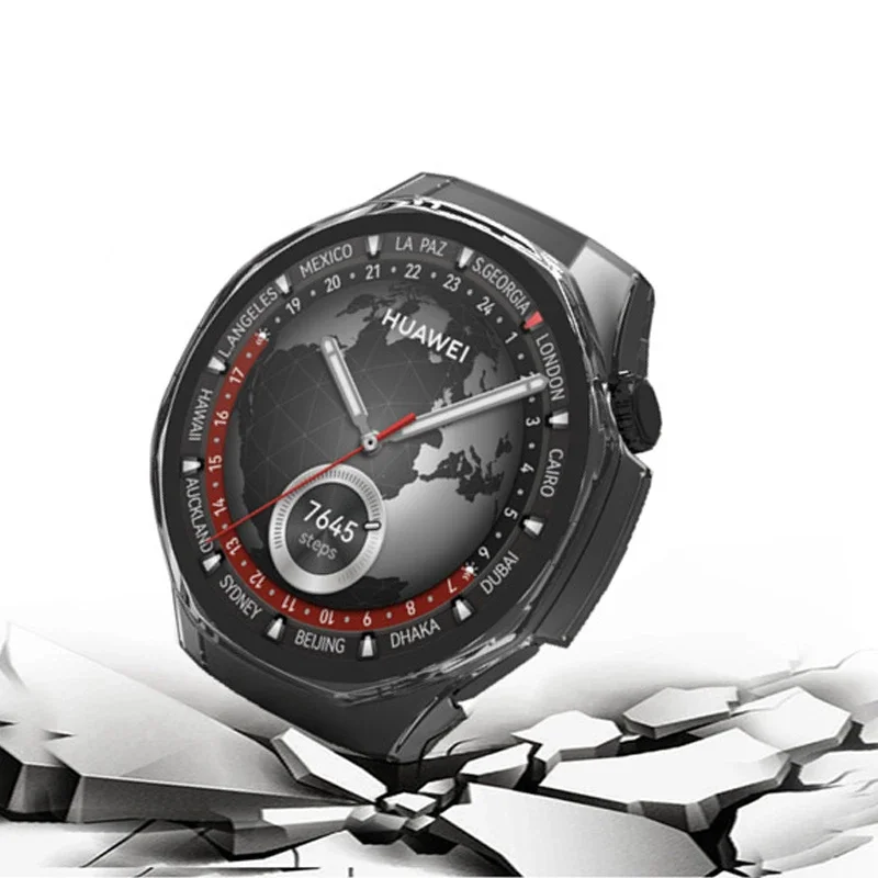 Enhanced Protective Glass PC Case with Full Cover Bumper for Smartwatch Display Protection