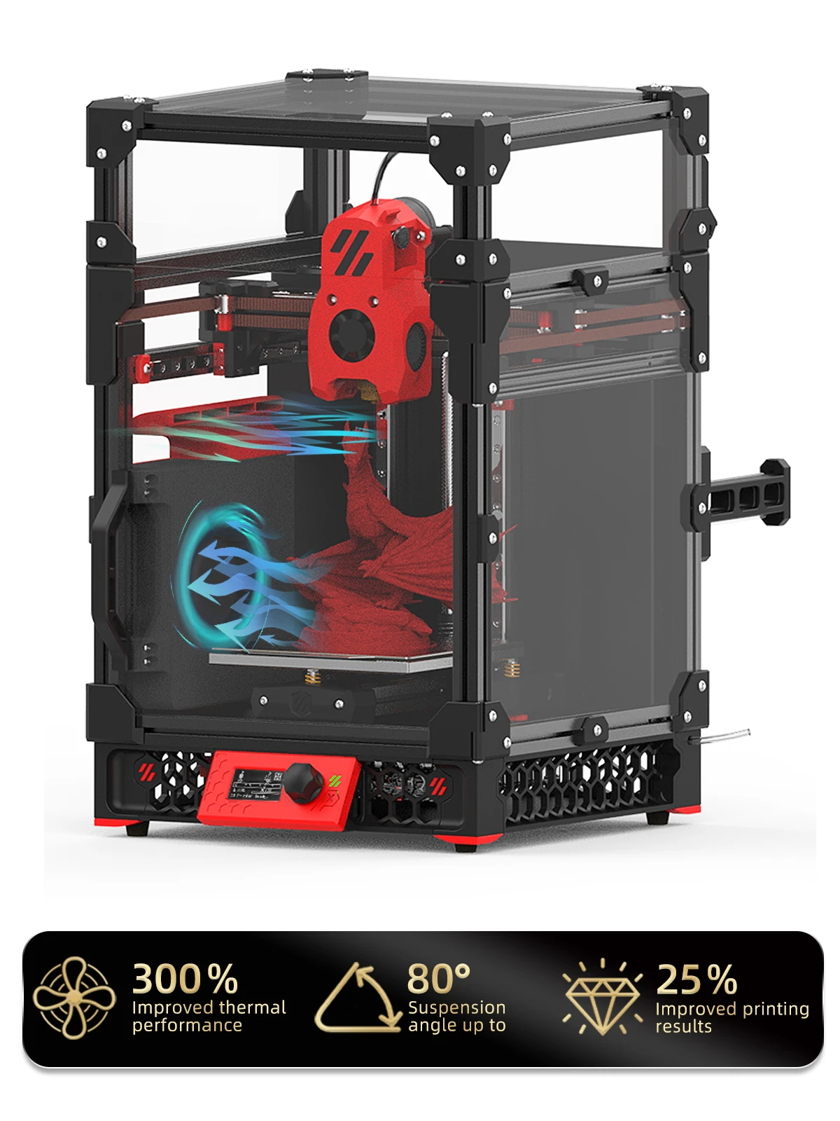 Sopro Lateral Voron Ventilador Auxiliar Alto Fluxo de ar Baixa Vibração Grande Série v0 24v Modelo 12032 2800 Rpm Unidade de - Imagem 2