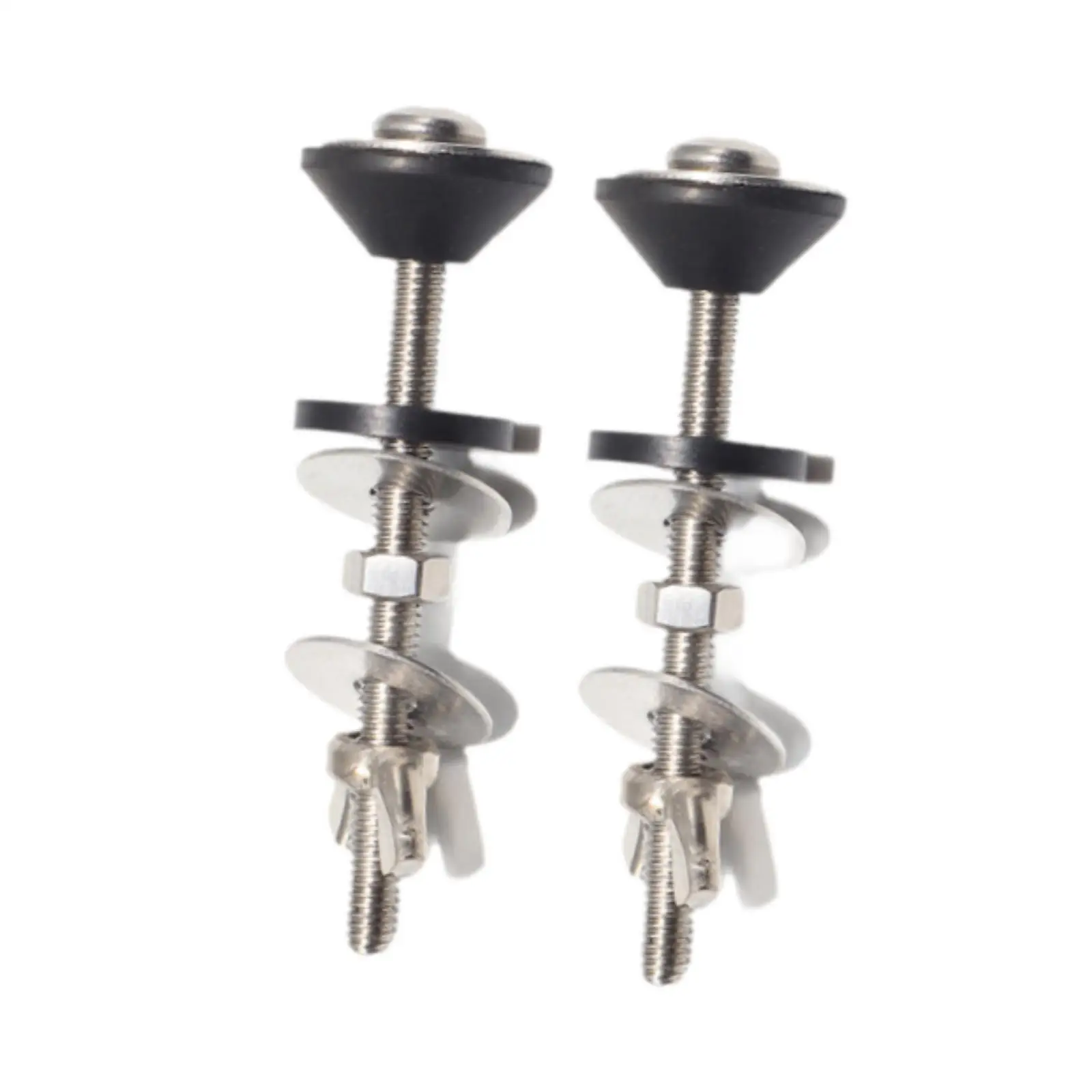 2Pcs Toilet Bolts Screw,Rubber Gaskets Household Home Universal Replacement Toilet Seat Bolts Water Part with Nuts