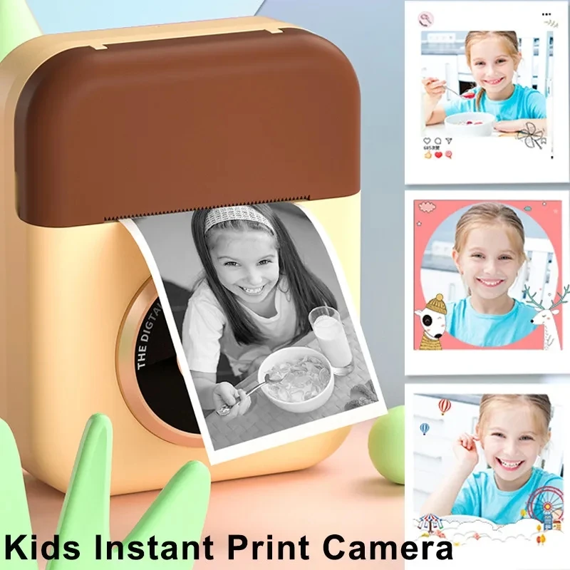Children Camera Instant Print CP08 Dual Lens Kids Photo Printing Camera HD Video Recording with Thermal Paper Educational Toys digital camera