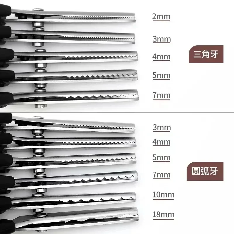 Stainless Steel Pinking Scissors Triangle Teeth Lace Cloth Crafts Dressmaking Zig Zag Cut Tailor Sewing Shears