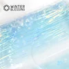 2m Laser Iridescent PET Tape Blue Flower Transparent Roll Stickers Decorative Adhesive Tape For Scrapbooking Journal Stationery 4