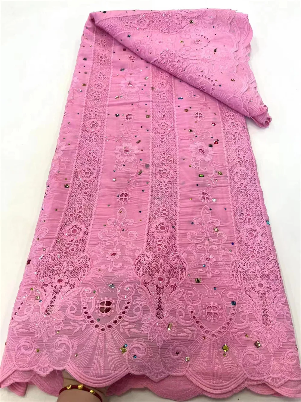 African Chiffon Lace Fabric Lace Material Nigerian French African Green Fabrics Women Wedding Ya06-2 Sequins Jacquard Lace Fabric Cotton Voile Lace Fabric Lace Trim Fabric