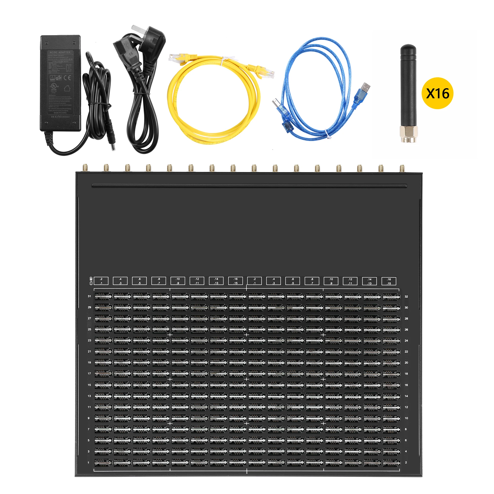 

Max Sim Slots Voip Gateway SK16-512 4G Lte Bulk Voice and Sms Faster Multi Slot Modem 16 Ports 512 Sim Change IMEI SMPP API