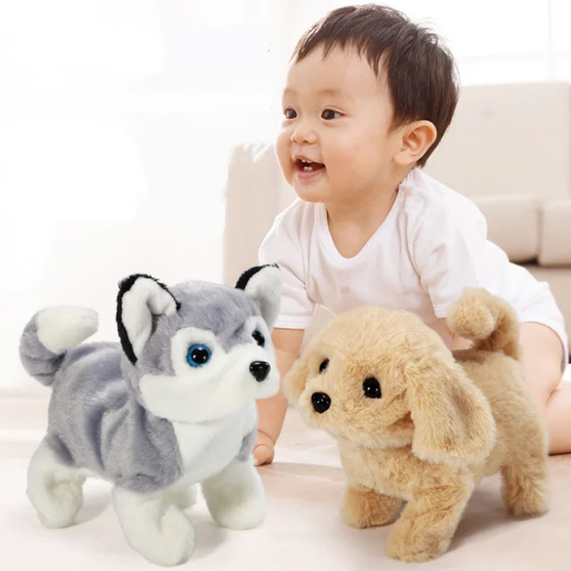 18CM Perro Peluche Robot Puppy Plush Toys Interactive Cute Dog Robot Funny Wagging Shaking Birthday Dancing Toys for Kid and Dog 2