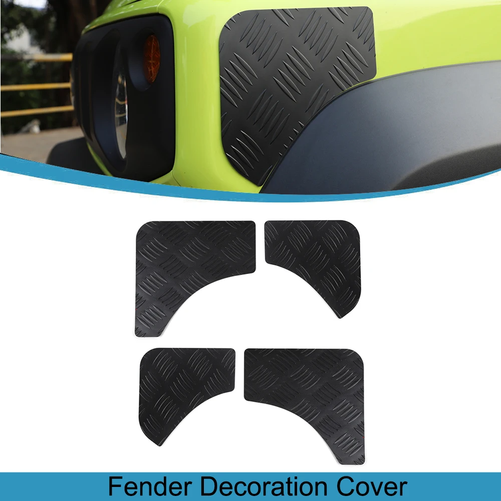 

Car Front Rear Fender Decoration Cover for Suzuki Jimny 2019 2020 2021 2022 2023 Auto Exterior Accessories Black Aluminum Alloy