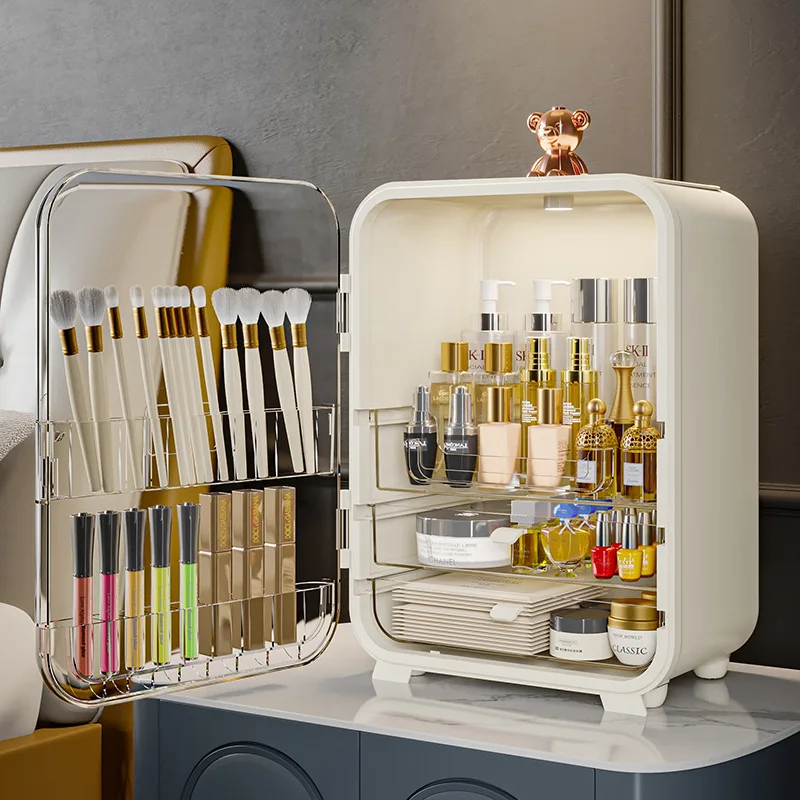 Adorable Makeup Organizer Cosmetic Storage Cabinet With Mirror