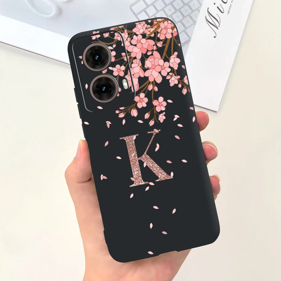 Luxury Initial Letters Soft Silicone Protective Case - Shockproof Bumper Cover