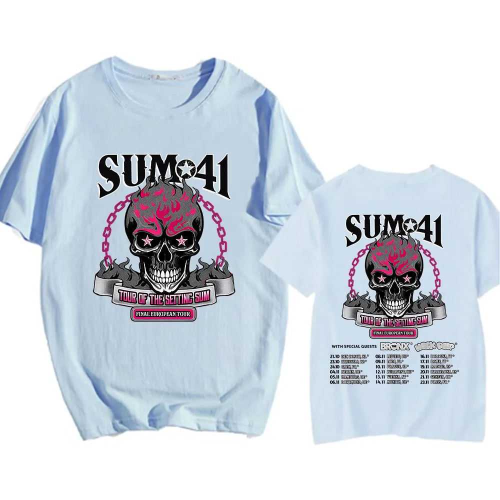 Tour of The Setting Sum Sum41 T-shirt Cotton Summer High Quality Mens Tshirts Round Neck Casual Hip Hop Gothic Tee-shirt Unisex 6