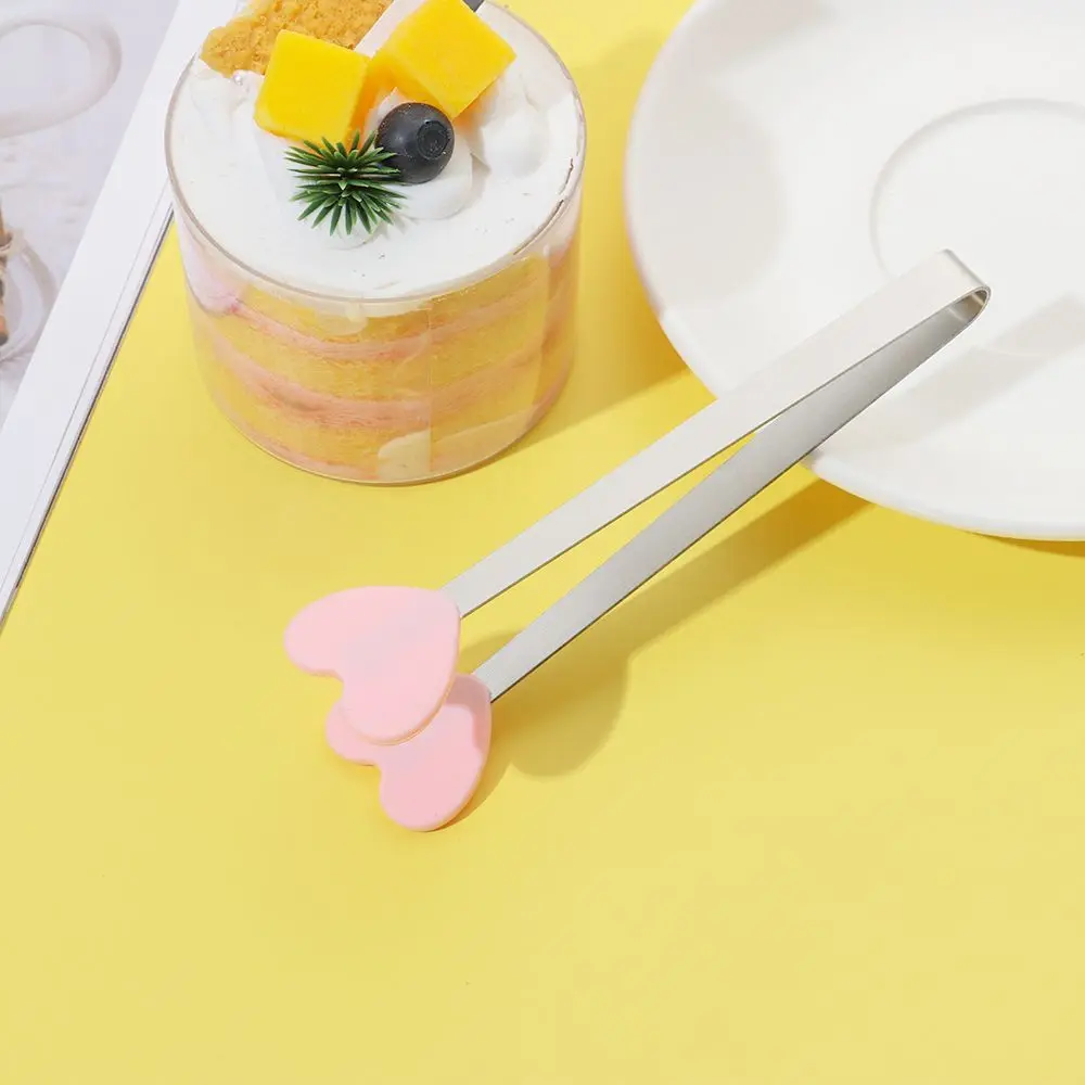 Kreative Silikon Edelstahl Mini Snack Lebensmittel Zange Nicht-slip Griffe BBQ Brot Eiswürfel Clip Küche Zubehör BBQ – Detail 11