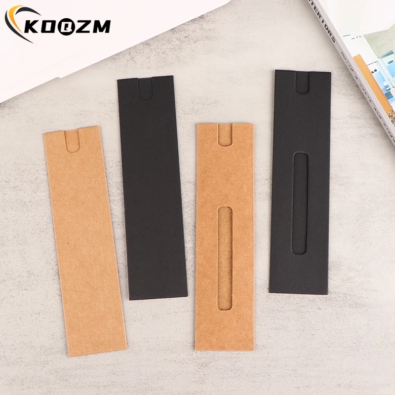 Stationery Box Pen Storage Bag 10Pcs kraft paper Pen Box Sleeve Packaging Single Fountain Holder Pouch Ballpoint Cardboard Empty Case Kraft Paper Pen Sleeves