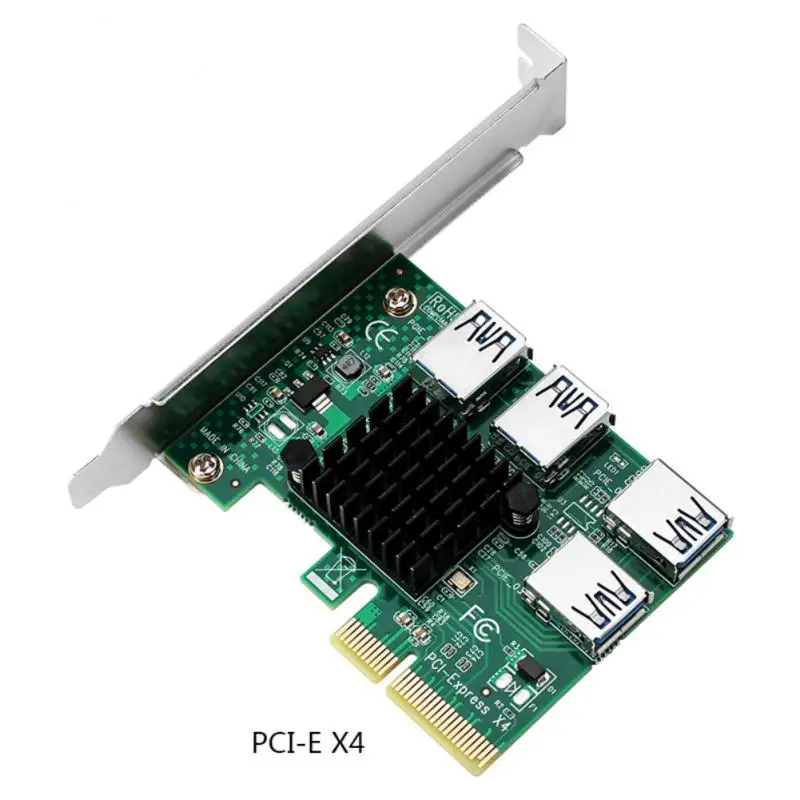 

Pci-e To Pci-e Adapter Multiplier Card Pci-express Slot Pcie 1 To 4 Extender Upgrade Usb 3.0 Riser 1 Turni-express 1x To 4x 16x