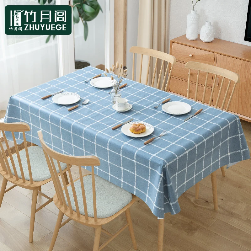 

PVC tablecloth waterproof and oil resistant rectangular dining table cloth tea table mat
