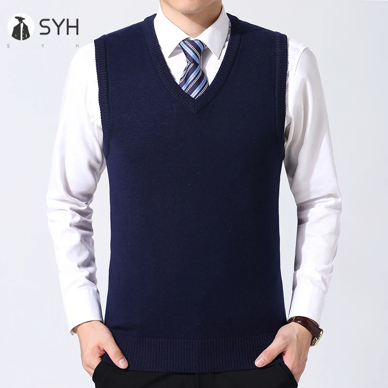 Men's Casual Sweater Vest Warm and Comfortable Vest in Autumn and Winter men sweater vests mens knitted vest