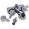 Clawfoot bath shower faucet and rectangular combination set - 3/8-8-inch chrome center diverter faucet - 3/4 "MIP connection 4