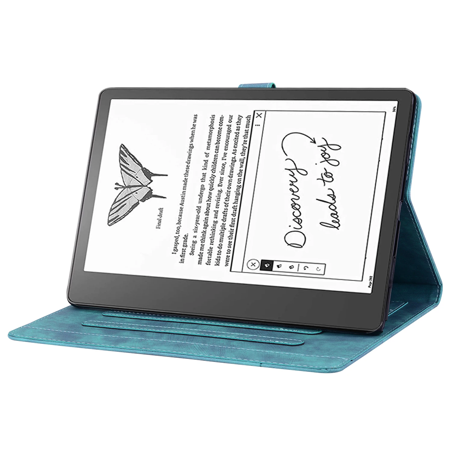 Personalized Leather Case for Kindle Scribe 10.2, Built-in Stand