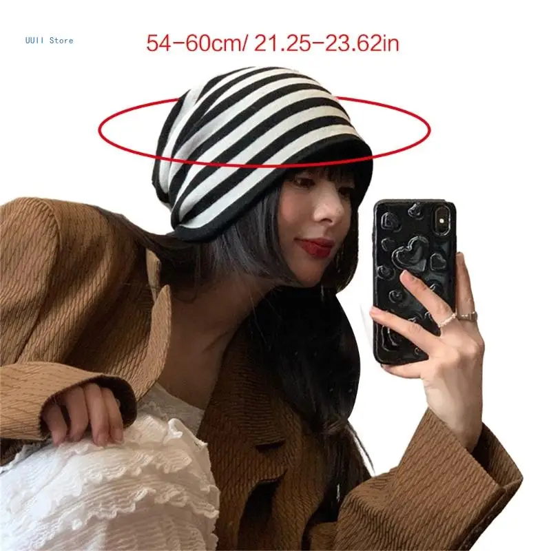 Slouchy Windproof Striped Ʈ β  ȣ       ߿  ǰ 