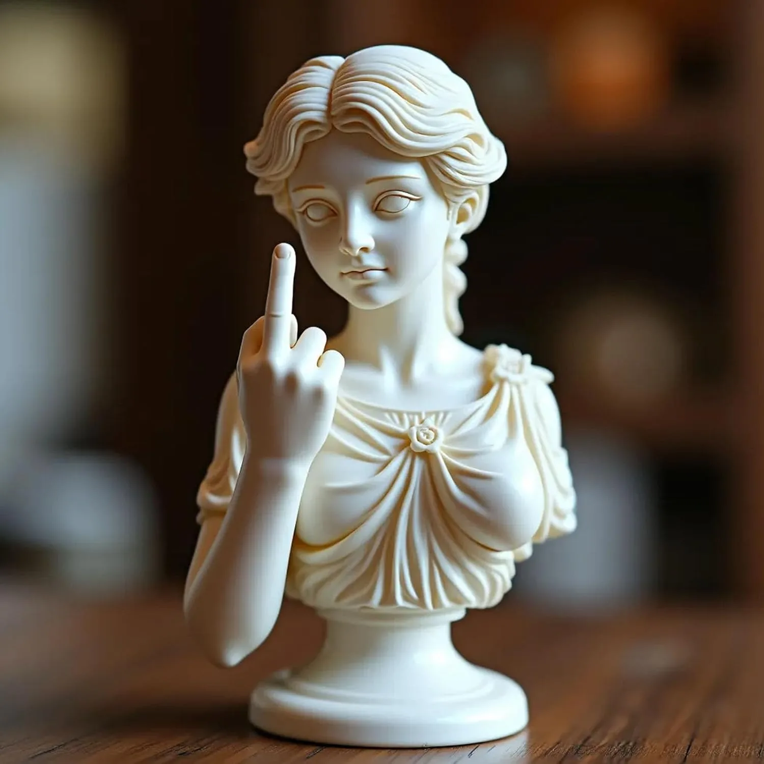 Creative Goddess Middle Finger Statue Ornament Desktop Home Crafting Decoration - Picture 18 of 18