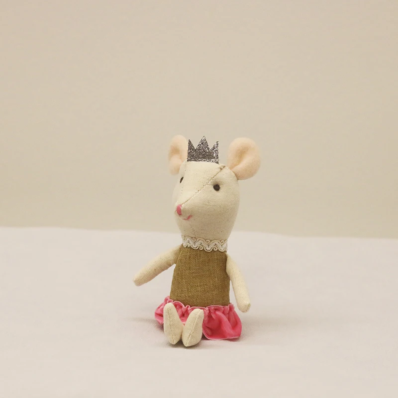 Legmic Toys For Girls Cute Baby Dolls Boy Girl The mouse family Mini plush doll house cute mouse doll box family toys