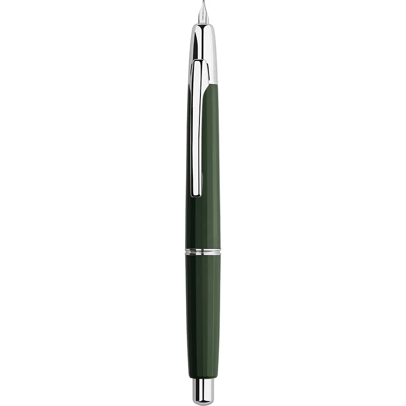 MAJOHN A2 Press Resin Fountain Pen Silver Clip Retractable EF Nib Converter Ink Pen Office School Writing Gift Lighter Than A1