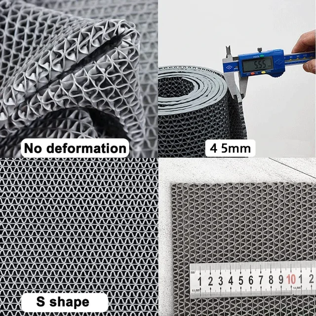 Tapis de sol de Drainage creux antidérapant, pour salle de bain, zone humide, porte de douche, multifonctionnel, cuisine, tapis en plastique étanche 3