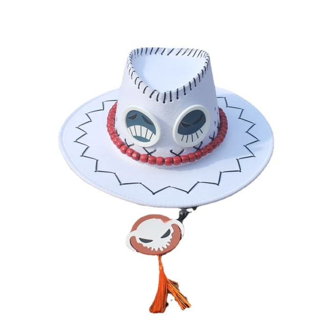 Uma peça portgas d ace chapéus anime cosplay cowboy boné para homens  mulheres crianças piratas boné chapéus brinquedos para crianças adulto  presente de natal - AliExpress