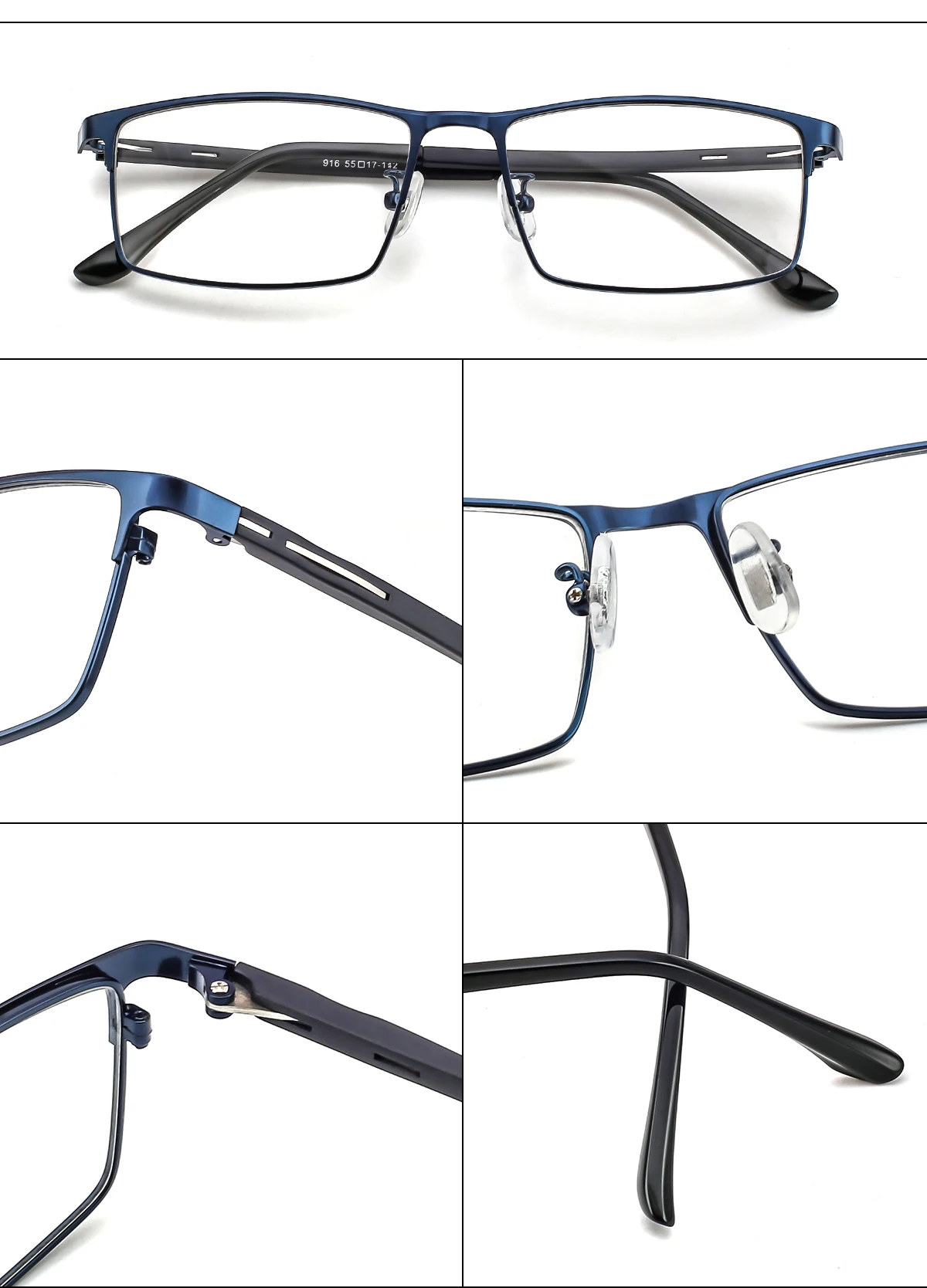 Männer Anti-Blaulicht, das Lesebrille business Metall quadrat Computer brillen rahmen männliche verschreibung pflicht ige Brillen – Detail 6