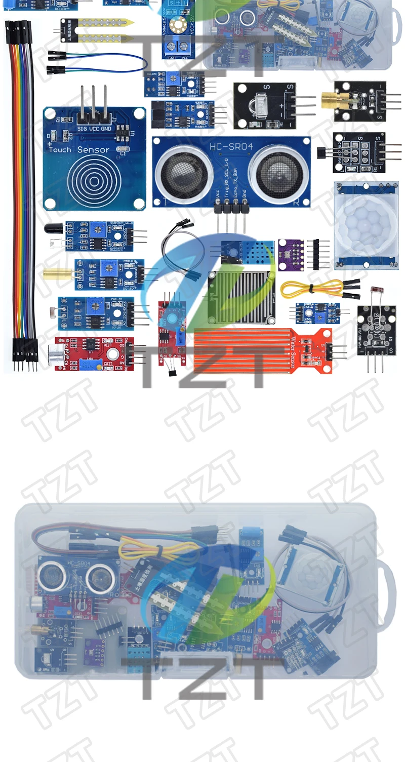 22-in-1 Sensor-Kit Modul-Set für Roboter-Lernanfänger-Kit Bodenfeuchtigkeitssensor Mikrofon Lichtsensor Hindernisvermeidungssensor – Detail 6